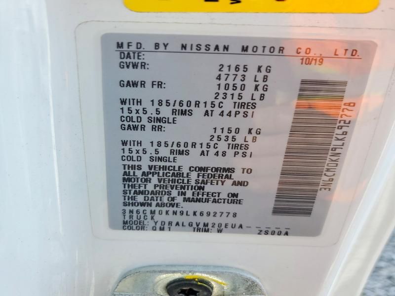 2020 Nissan NV200 Utility / Service Van