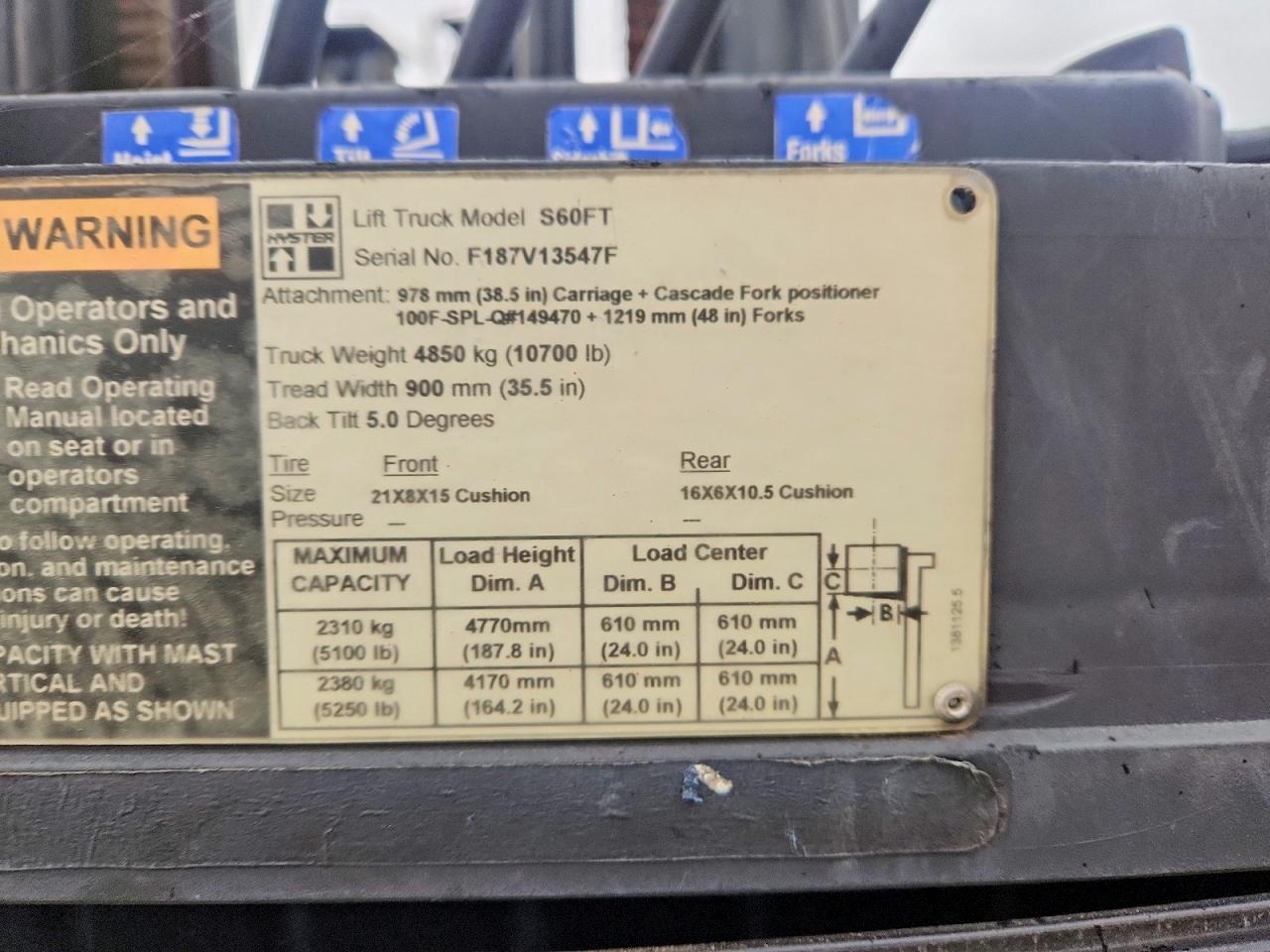 2006 Hyster S60FT Forklift