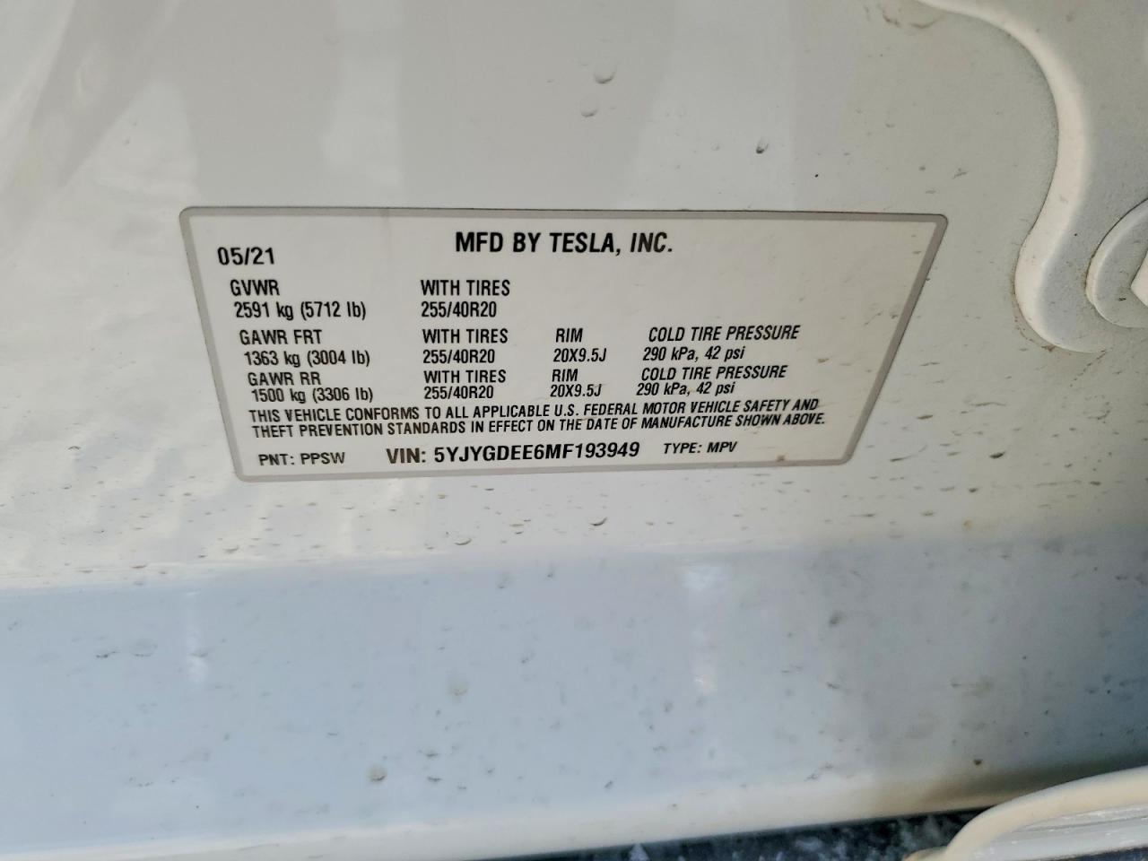 2021 Tesla Model y
