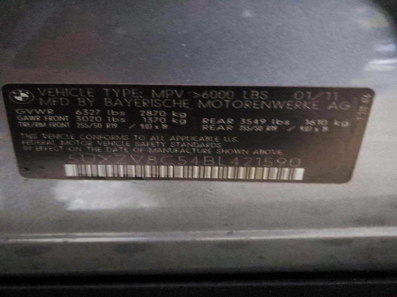 2011 BMW X5 Xdrive50i