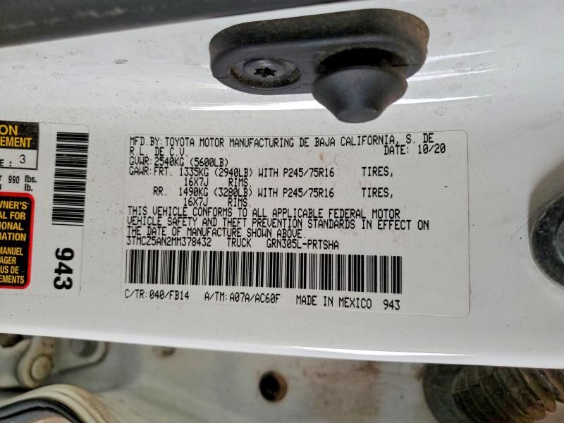 2021 Toyota Tacoma Double cab