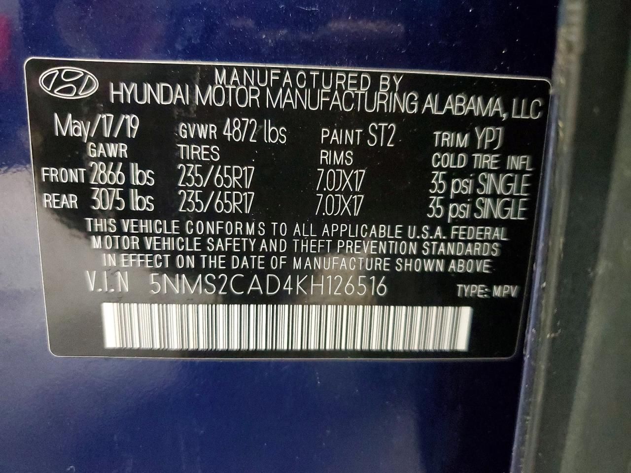 2019 Hyundai Santa fe se