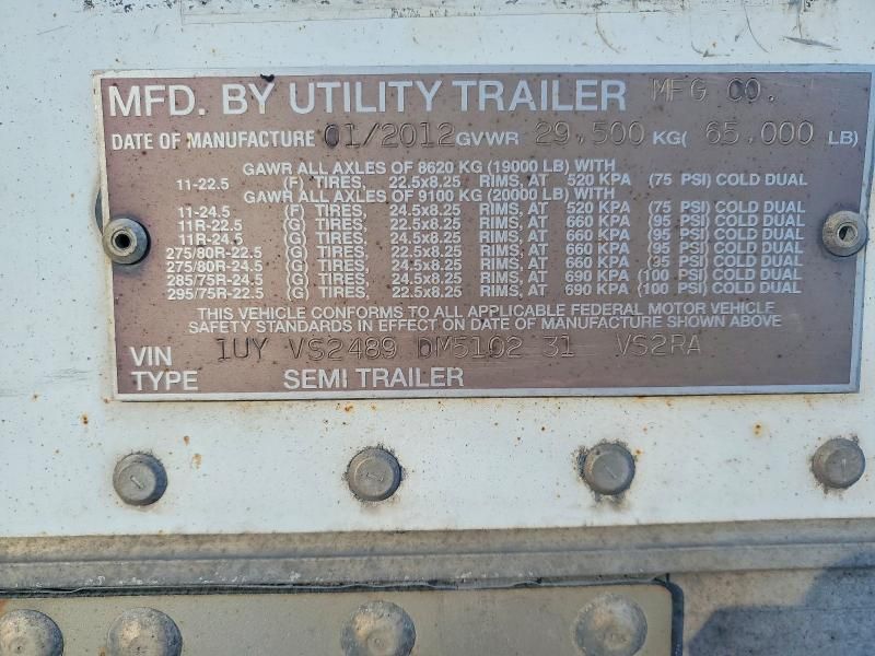 2013 Utility Vs2ra Refrigerated van Trailer