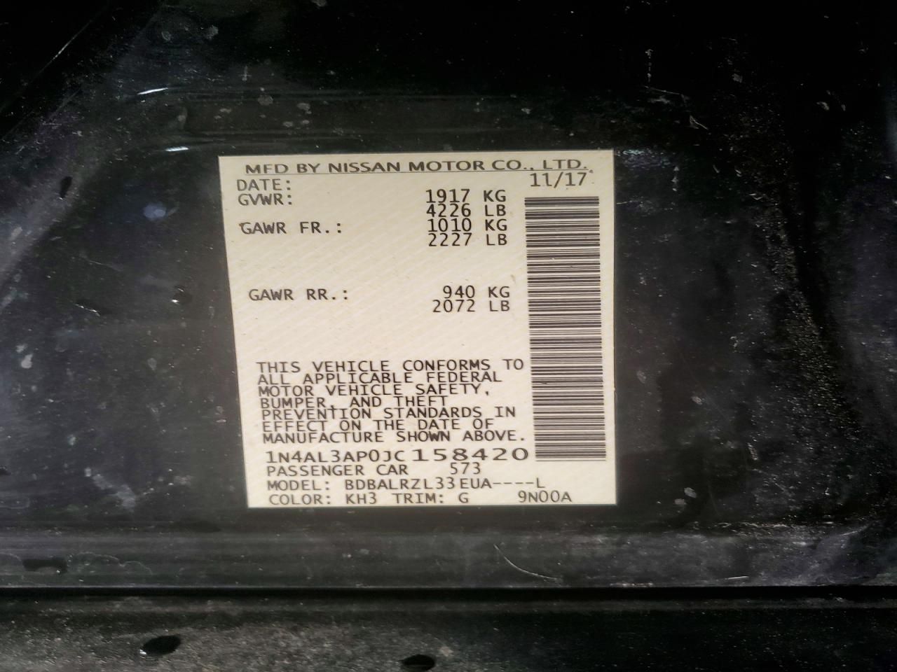 2018 Nissan Altima 2.5