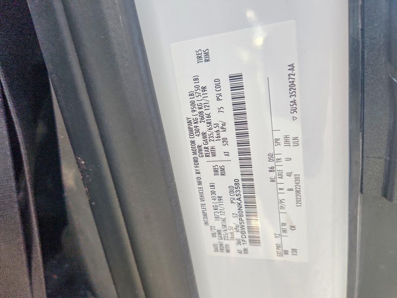 2022 Ford Transit Utility / Service Truck