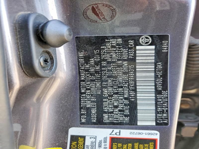 2015 Toyota Camry le