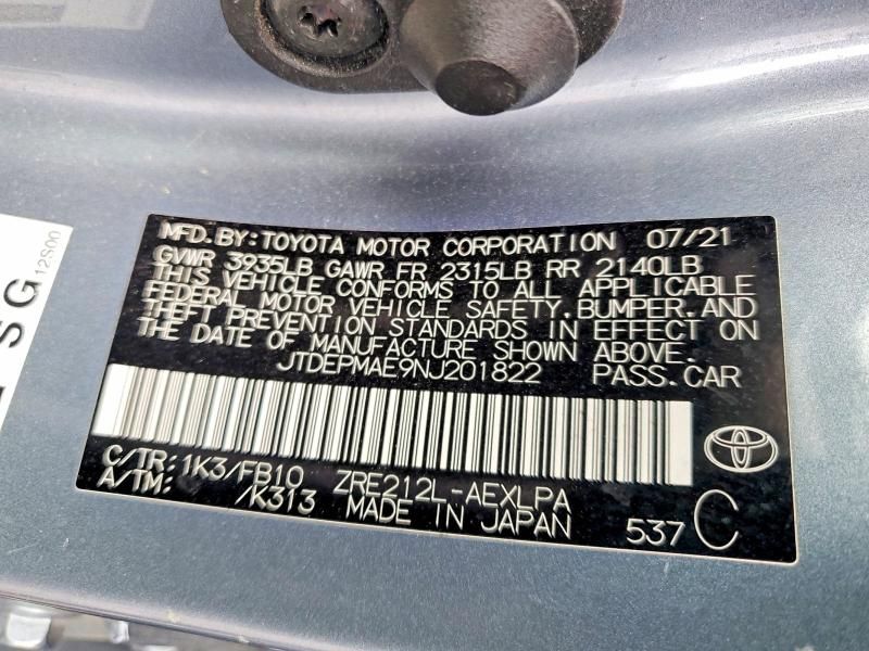 2022 Toyota Corolla le