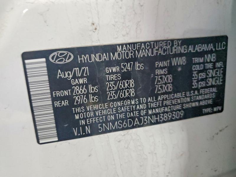 2022 Hyundai Santa fe sel