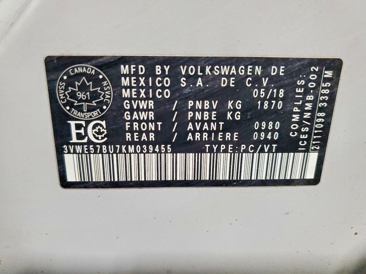 2019 Volkswagen Jetta sel
