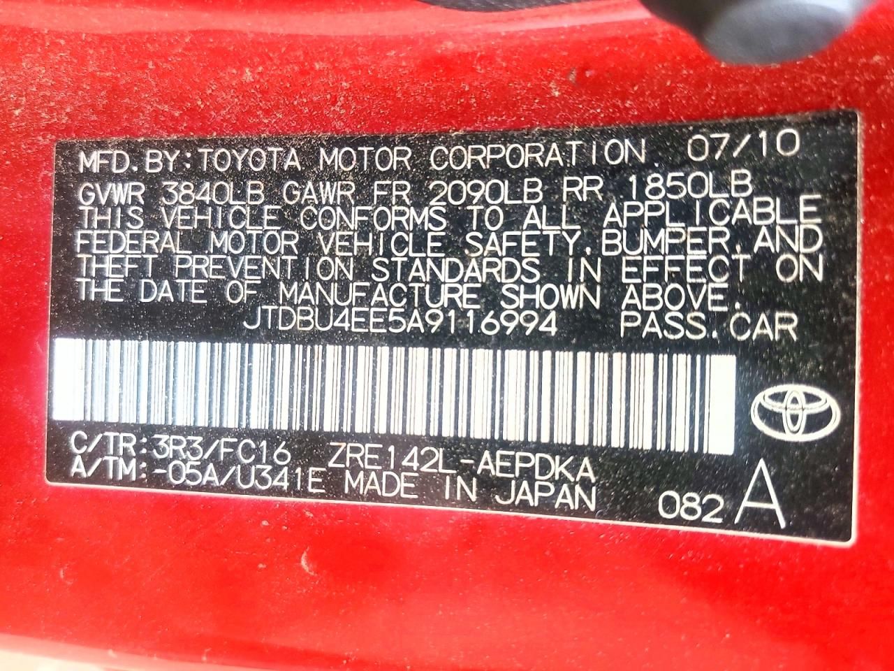 2010 Toyota Corolla Base