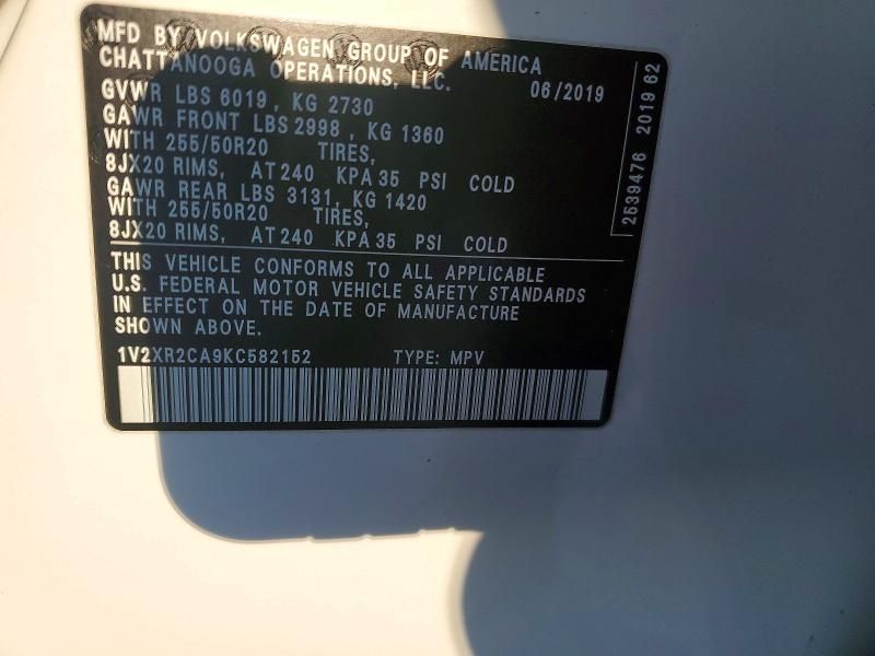 2019 Volkswagen Atlas se