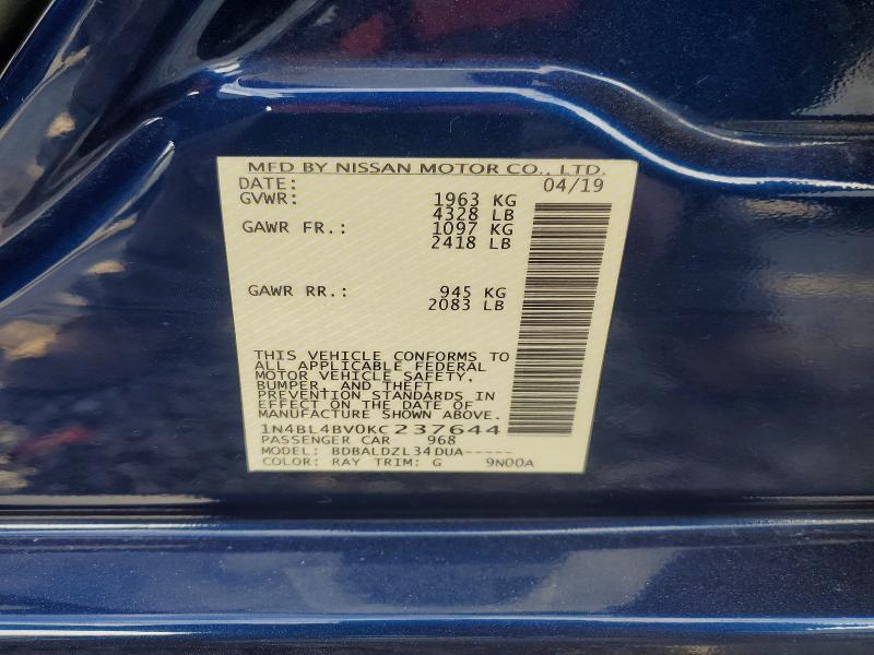 2019 Nissan Altima s