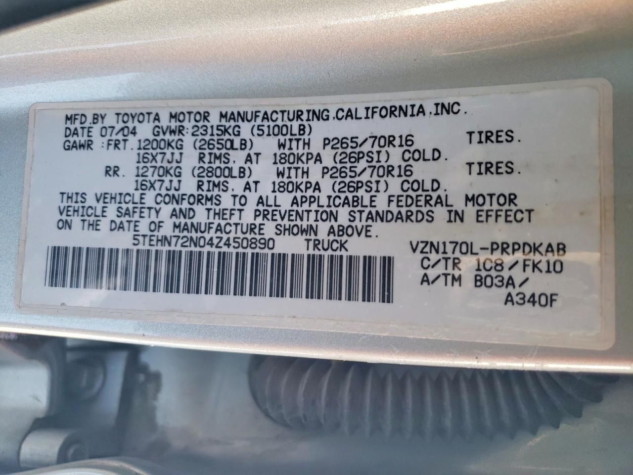 2004 Toyota Tacoma Double cab