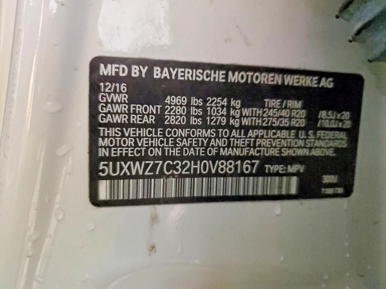 2017 BMW X3 Sdrive28i