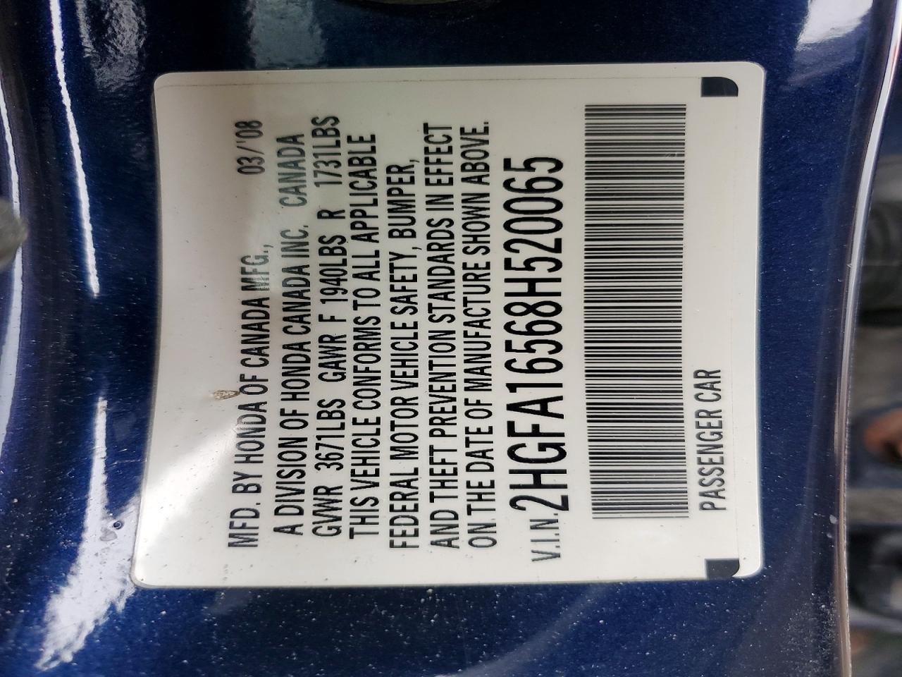 2008 Honda Civic lx