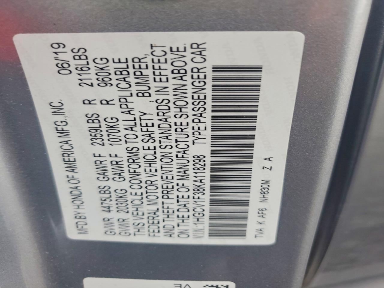 2019 Honda Accord