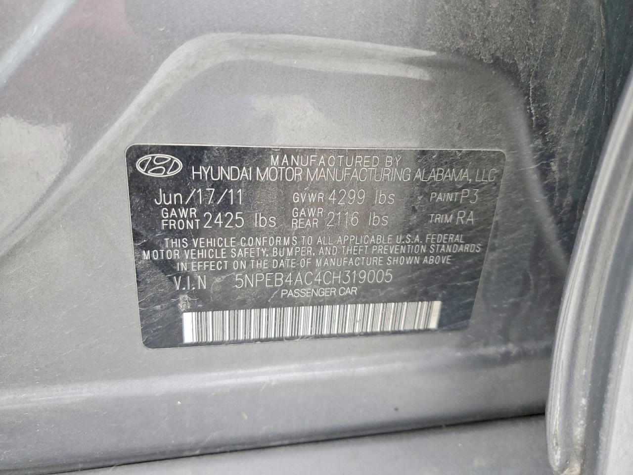 2012 Hyundai Sonata gls