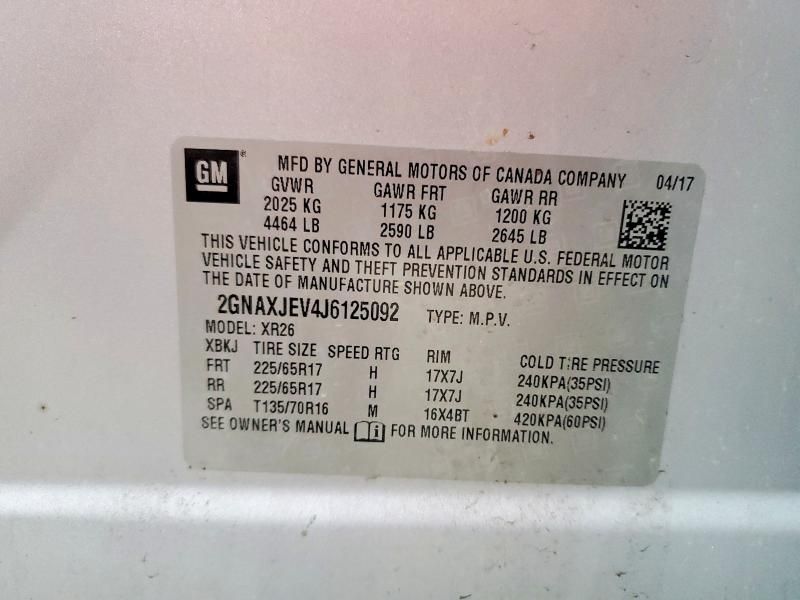 2018 Chevrolet Equinox lt