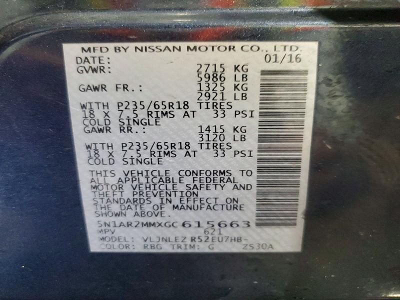 2016 Nissan Pathfinder s