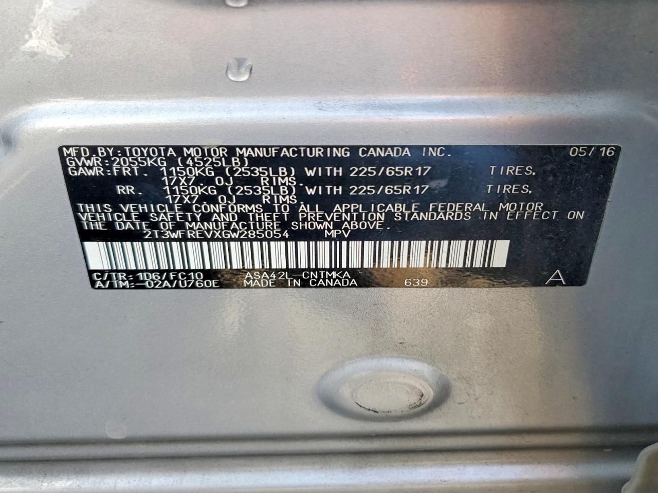 2016 Toyota Rav4 xle