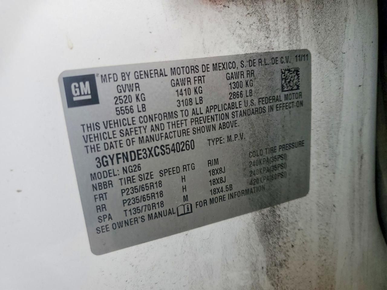 2012 Cadillac Srx Luxury Collection