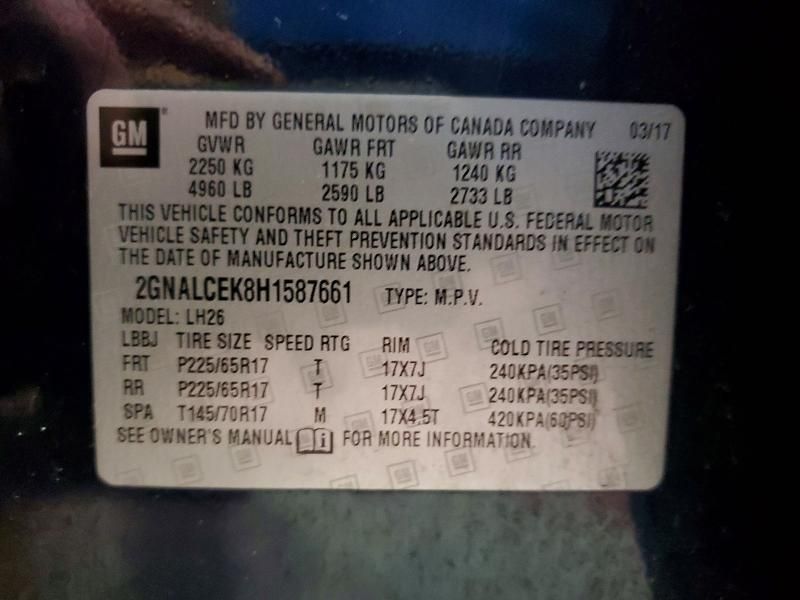 2017 Chevrolet Equinox lt