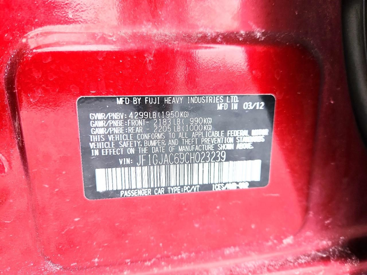 2012 Subaru Impreza Premium