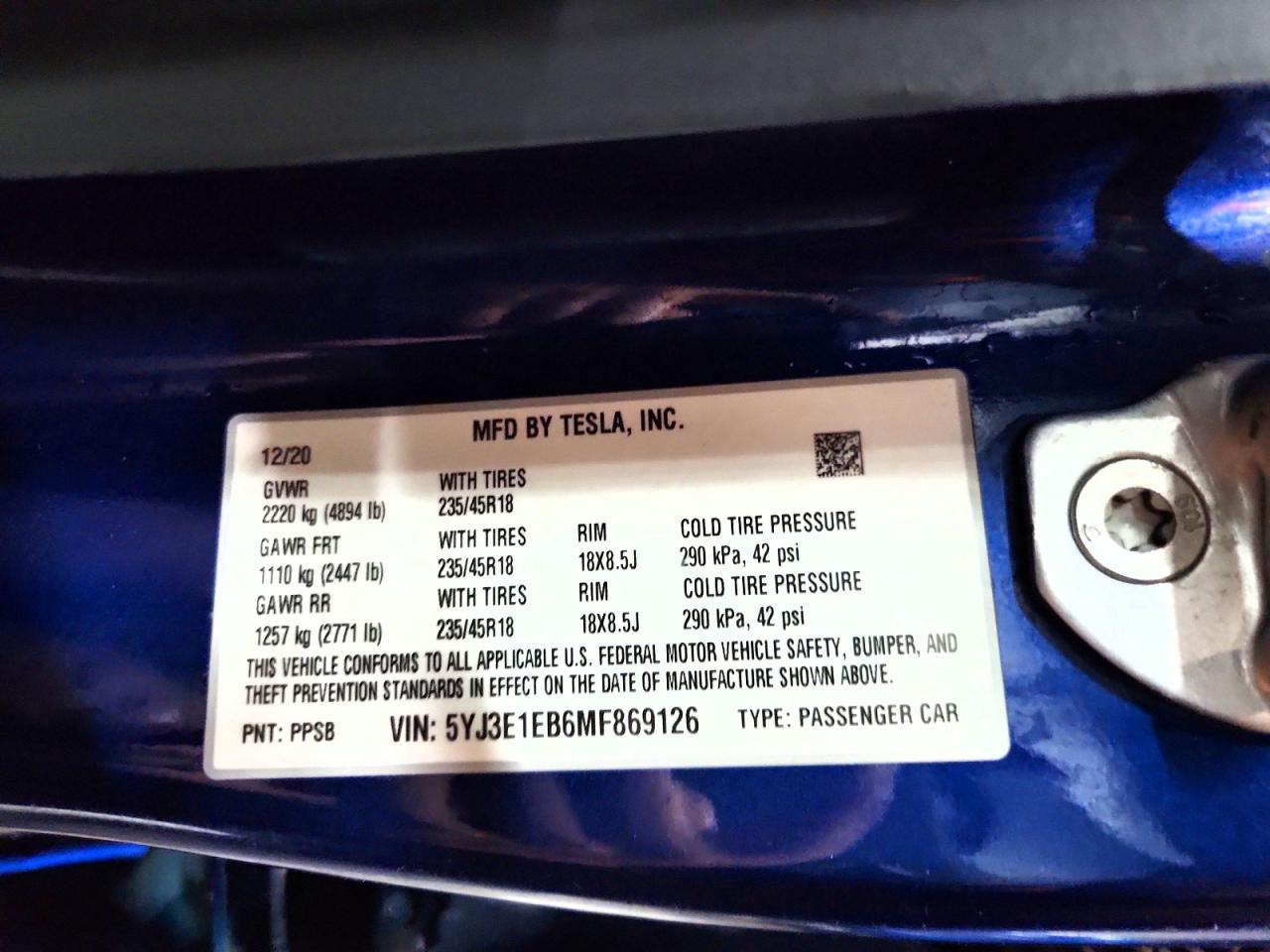 2021 Tesla Model 3
