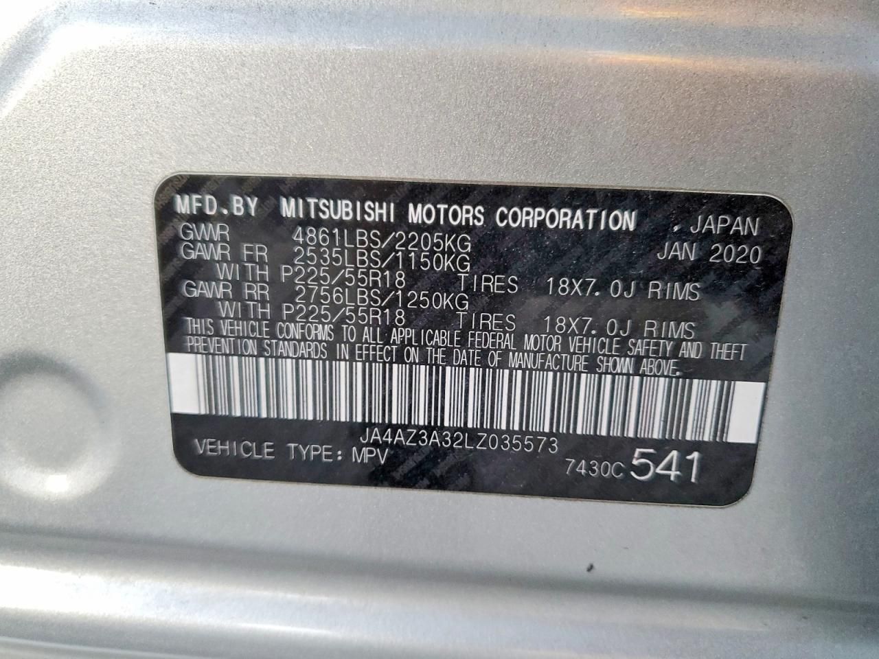 2020 Mitsubishi Outlander se