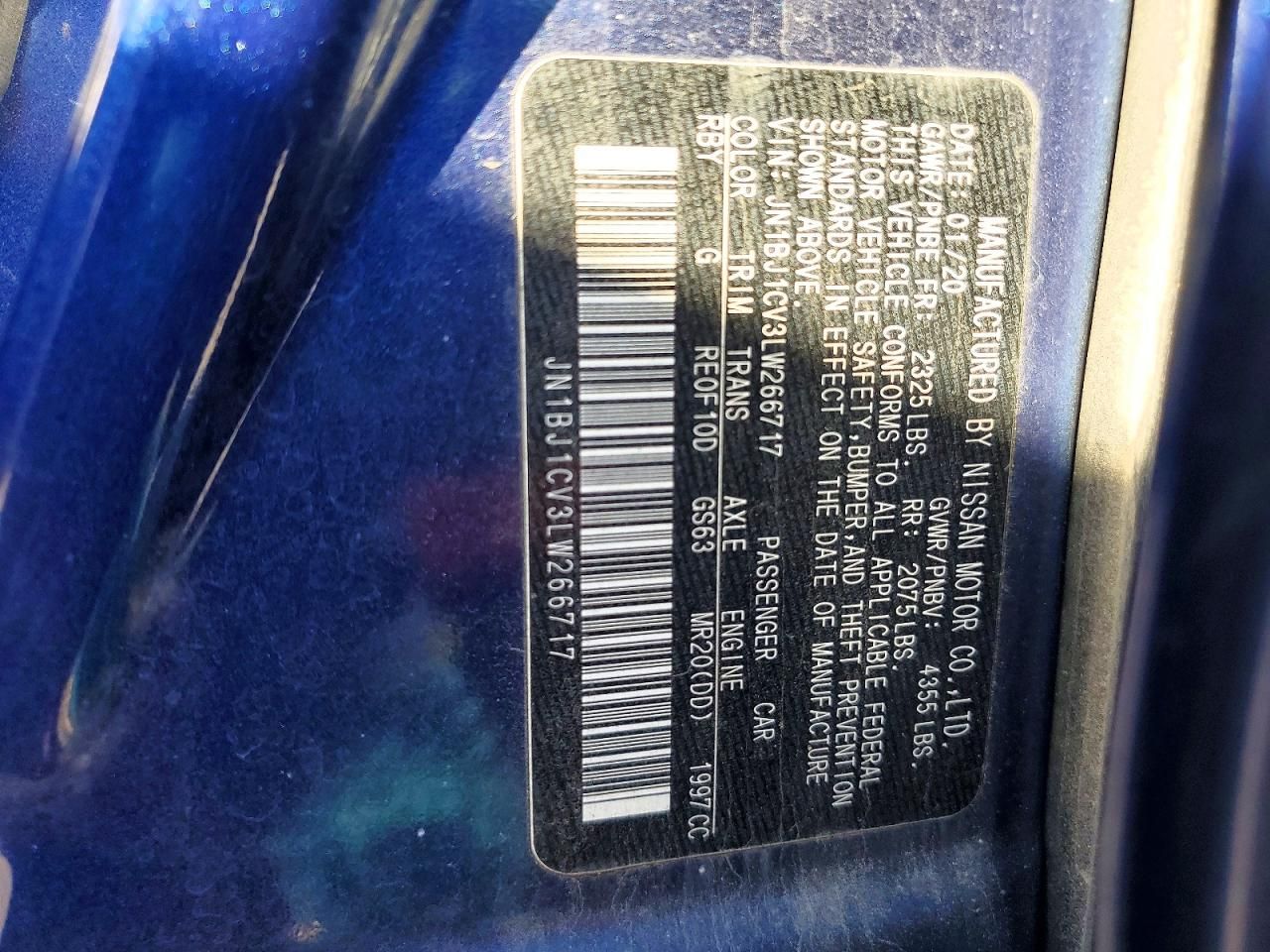 2020 Nissan Rogue Sport s