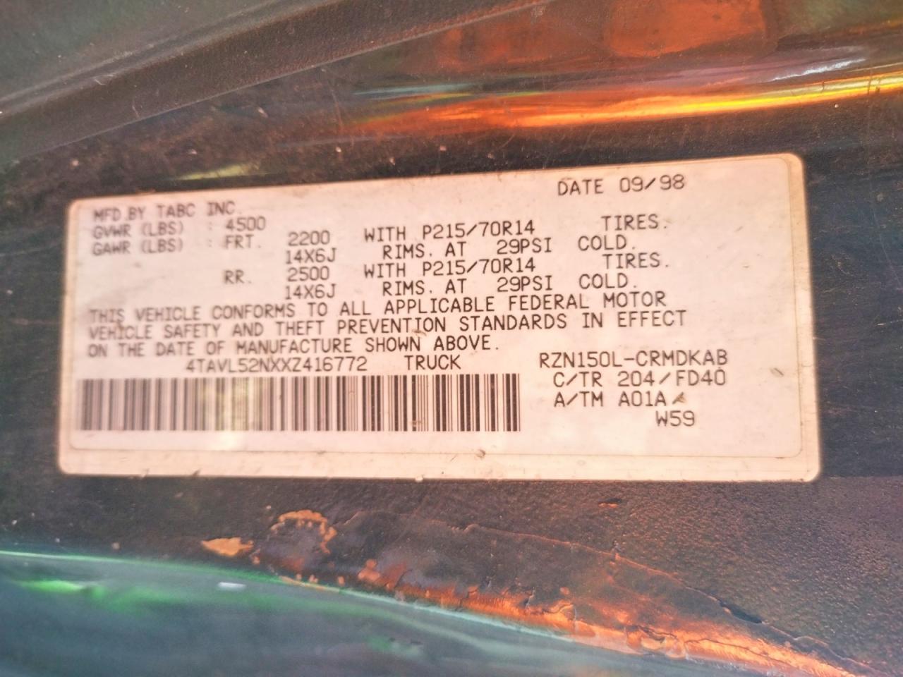 1999 Toyota Tacoma Xtracab