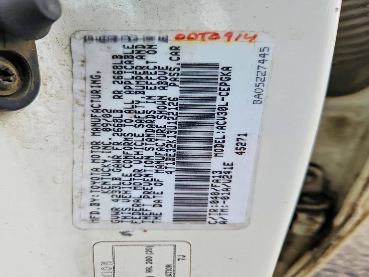 2003 Toyota Camry le