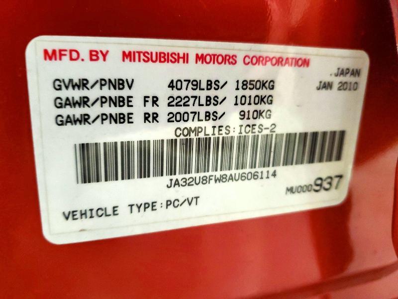 2010 Mitsubishi Lancer gts