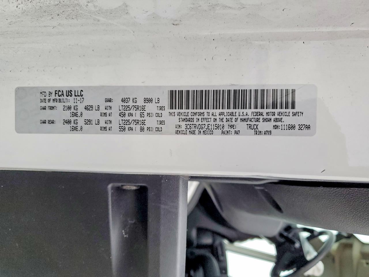 2018 Dodge RAM Promaster 2500 Delivery Van