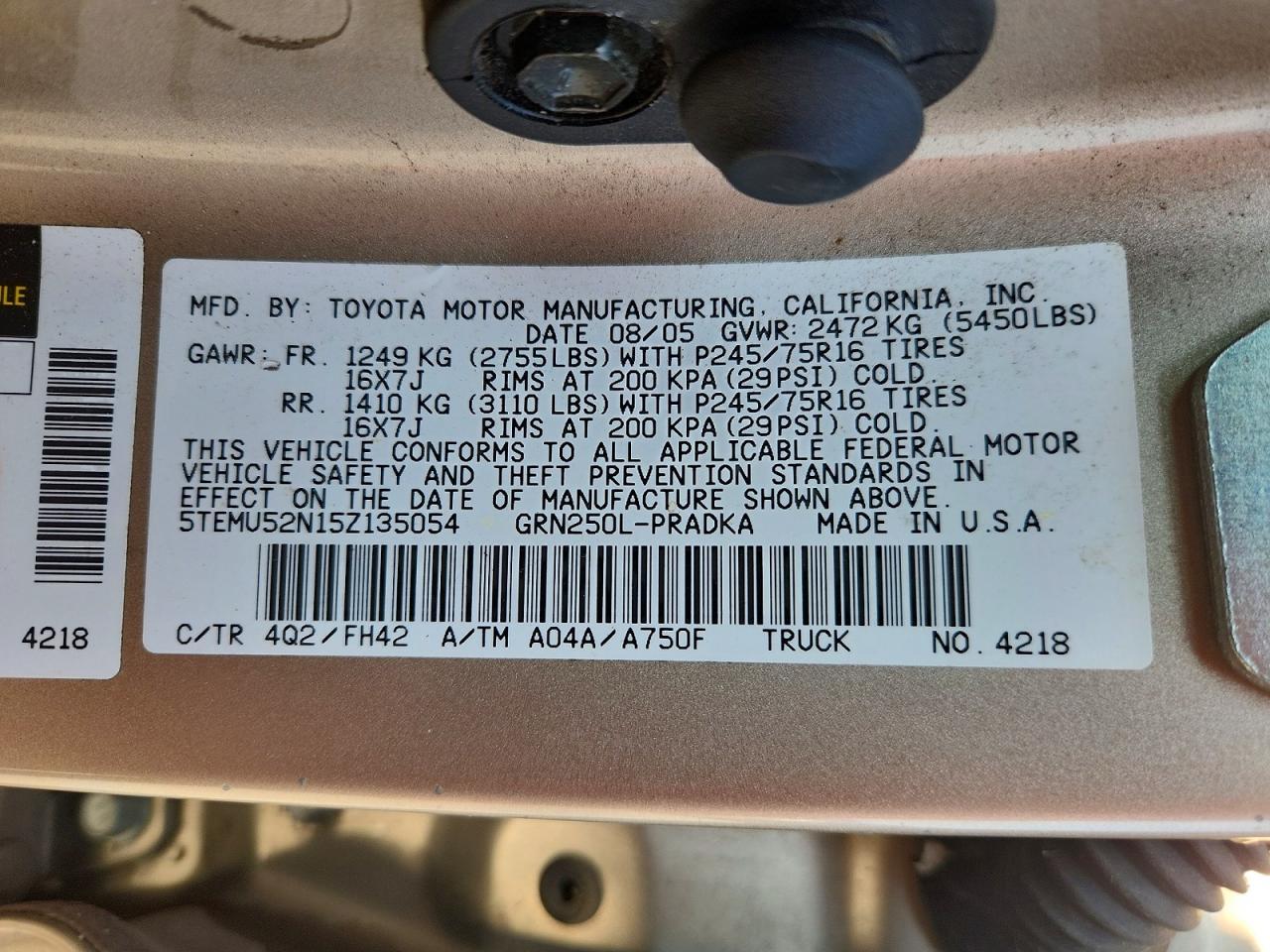 2005 Toyota Tacoma V6