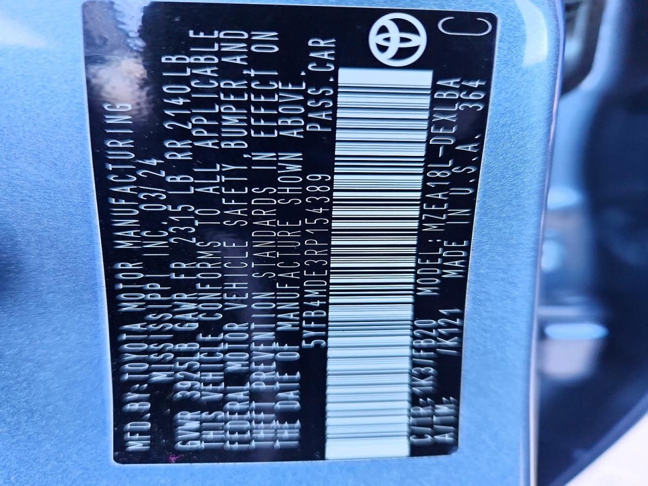 2024 Toyota Corolla le