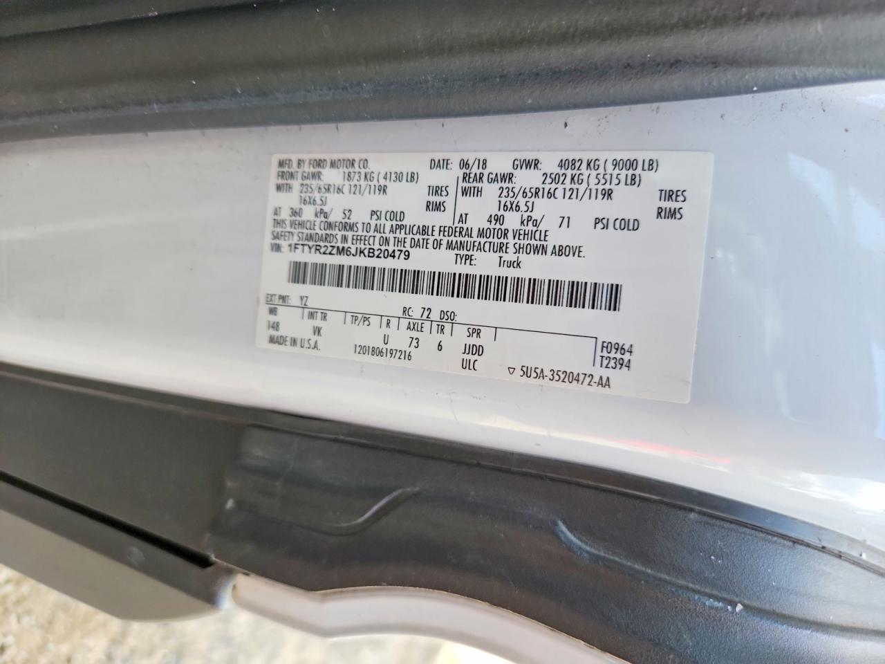 2018 Ford Transit T-250