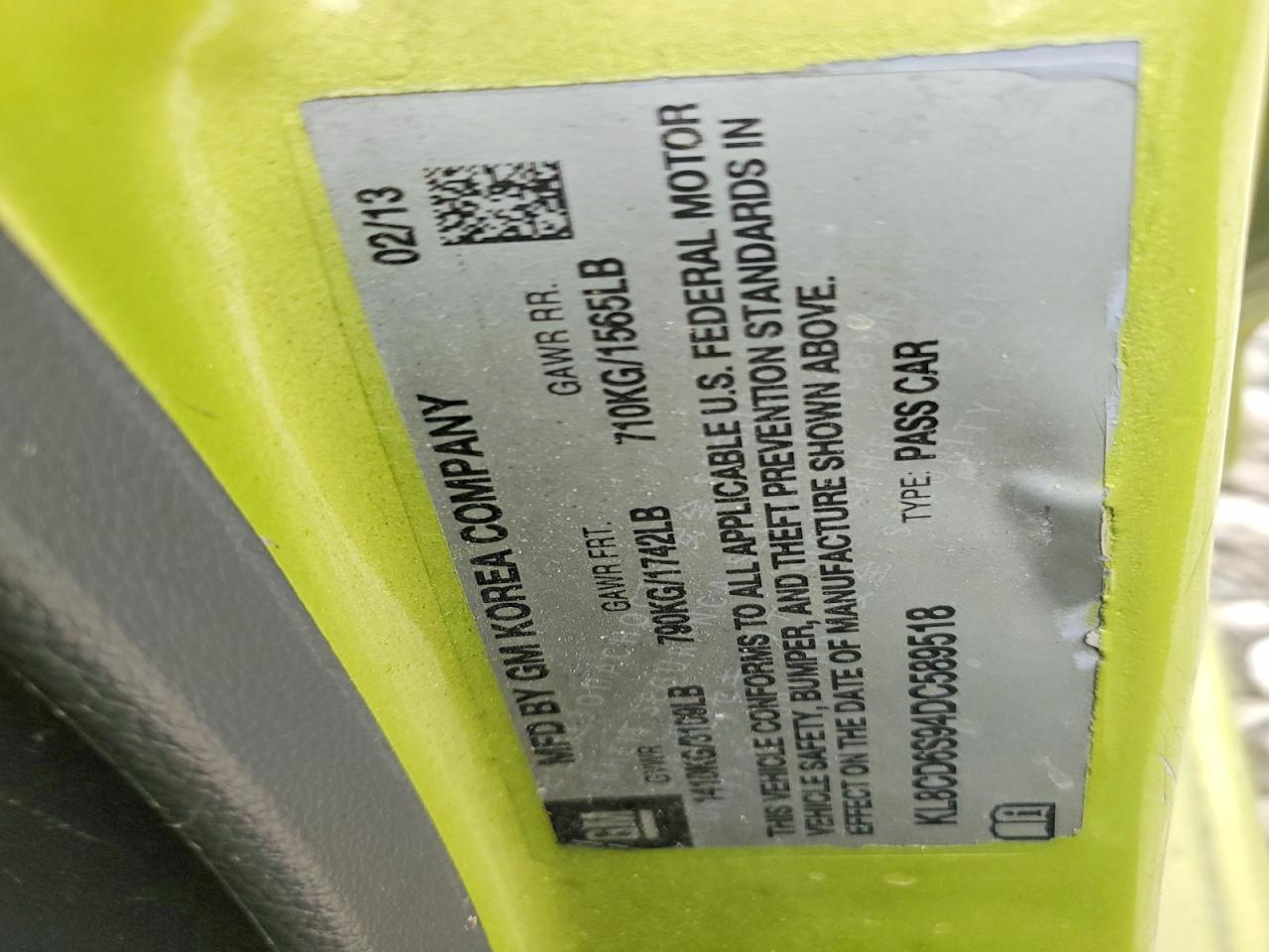 2013 Chevrolet Spark 1LT