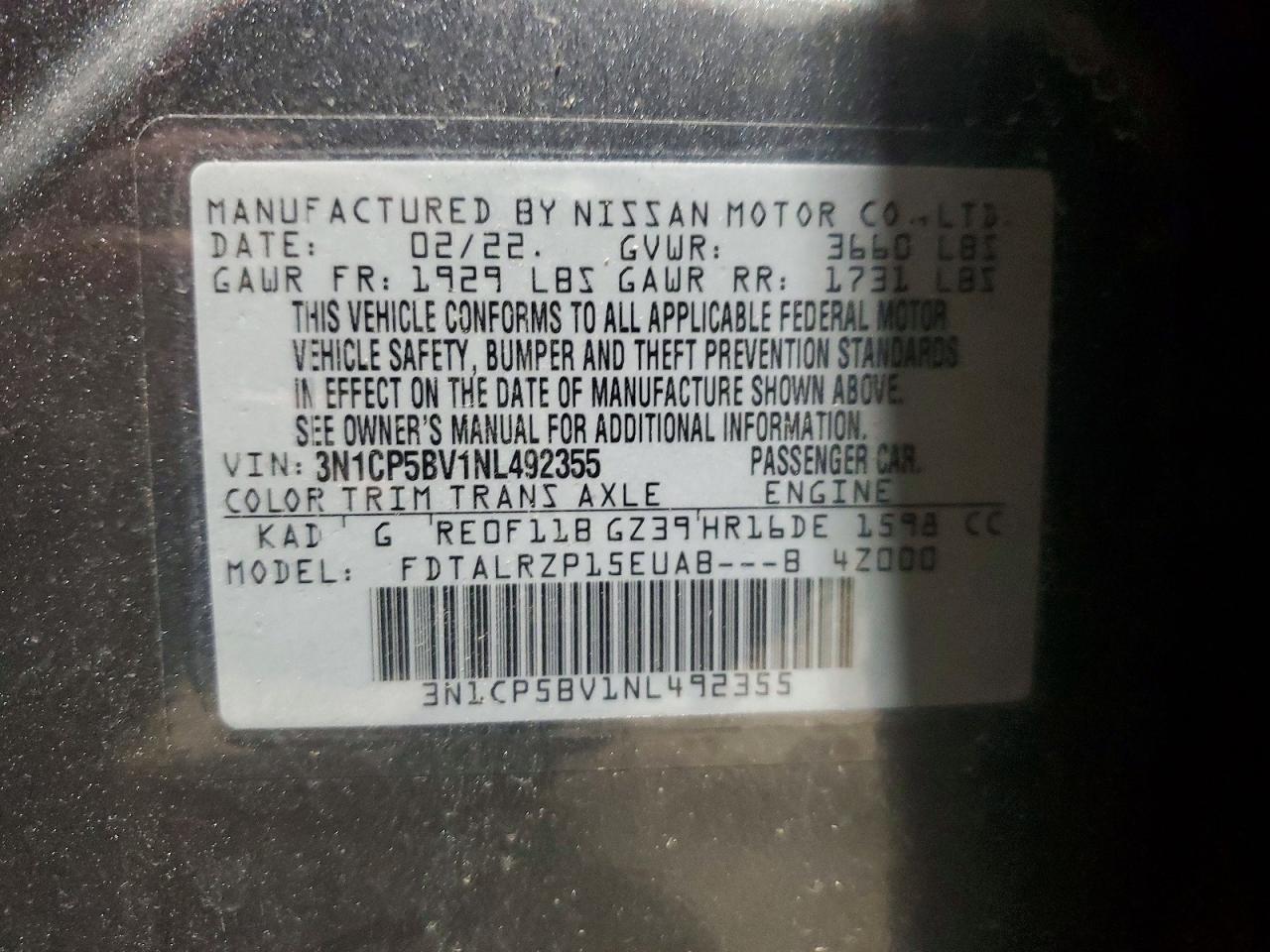 2022 Nissan Kicks s