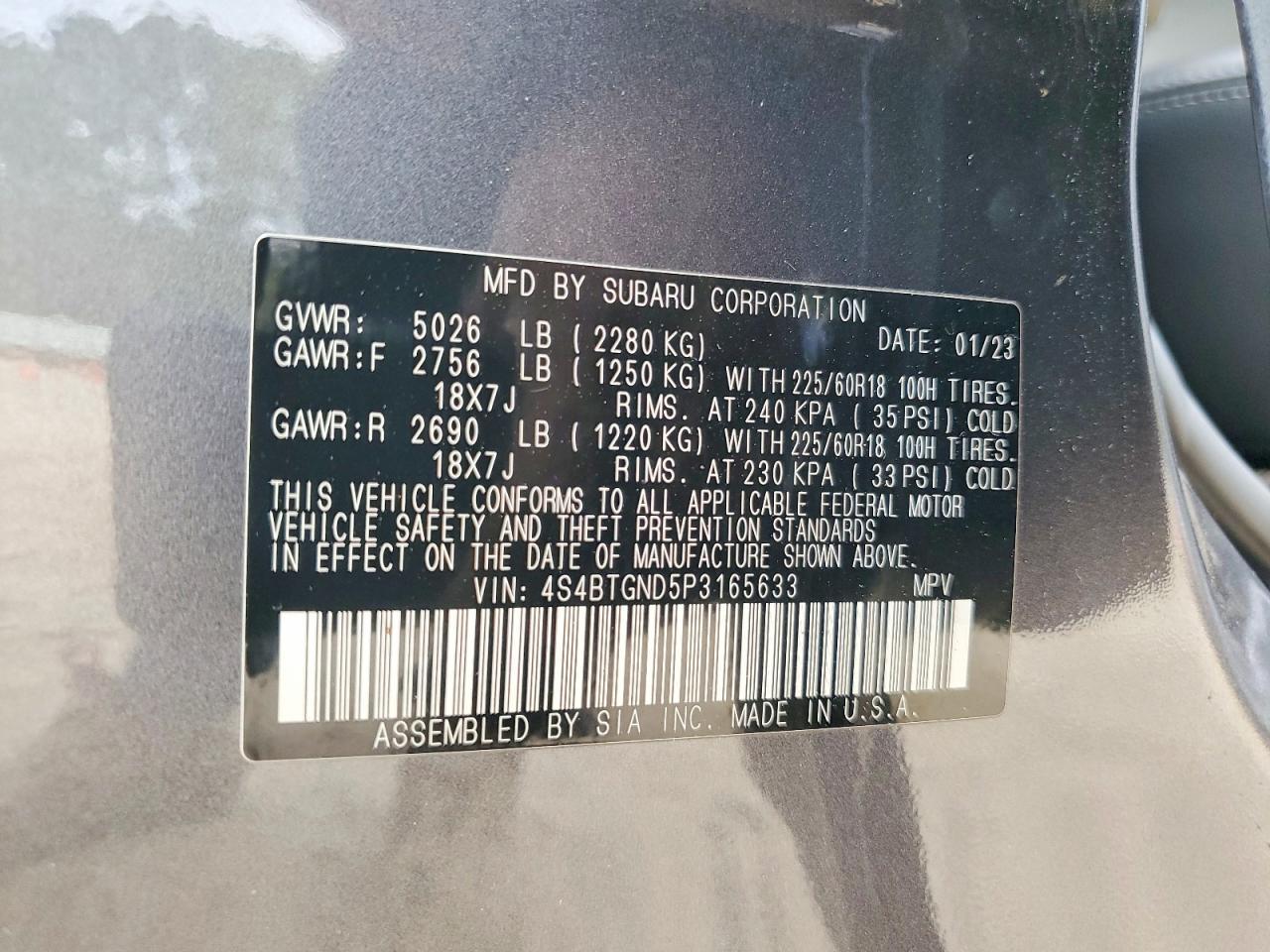 2023 Subaru Outback Limited xt