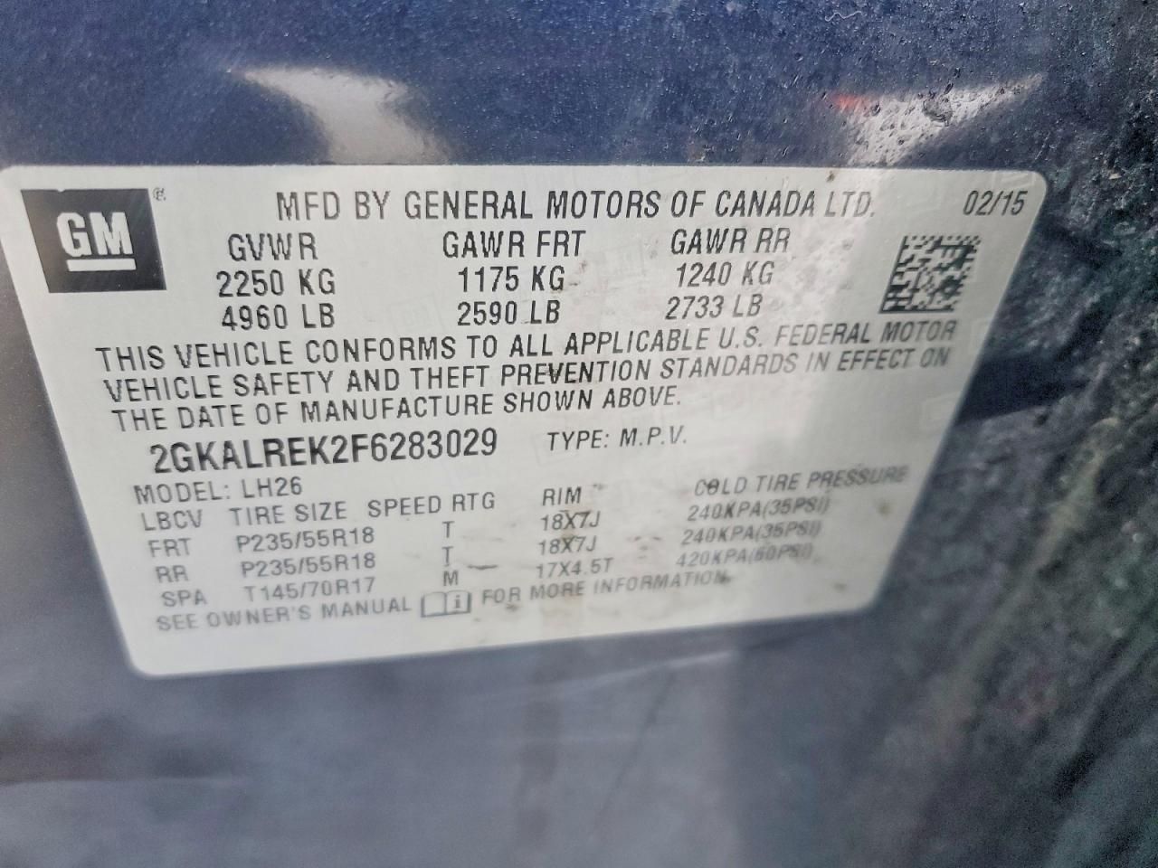 2015 GMC Terrain sle