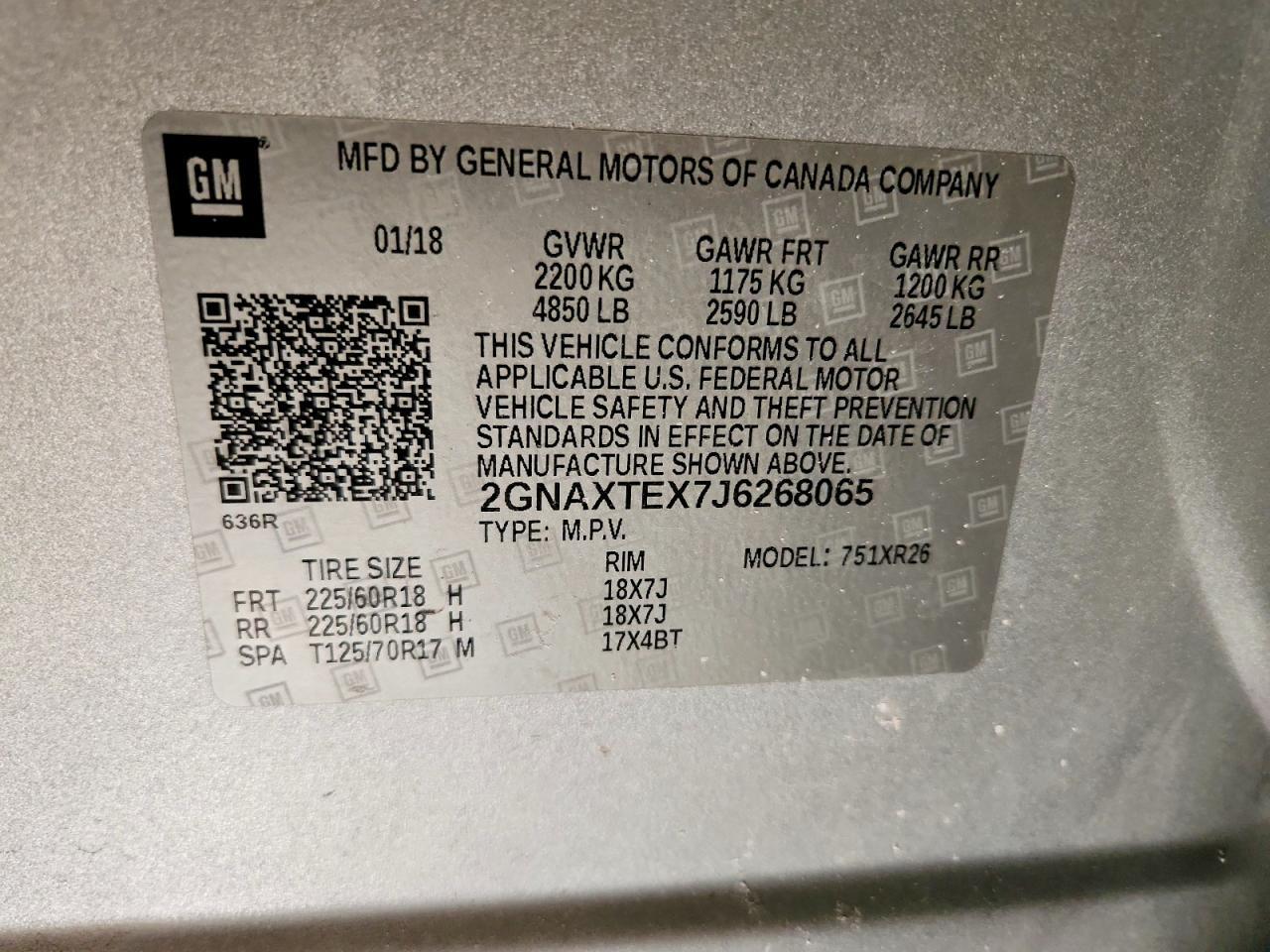 2018 Chevrolet Equinox lt