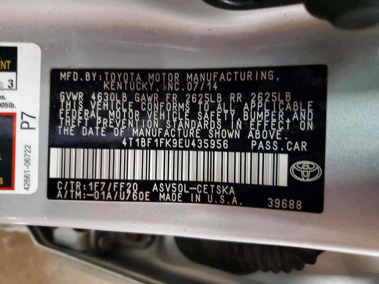 2014 Toyota Camry l