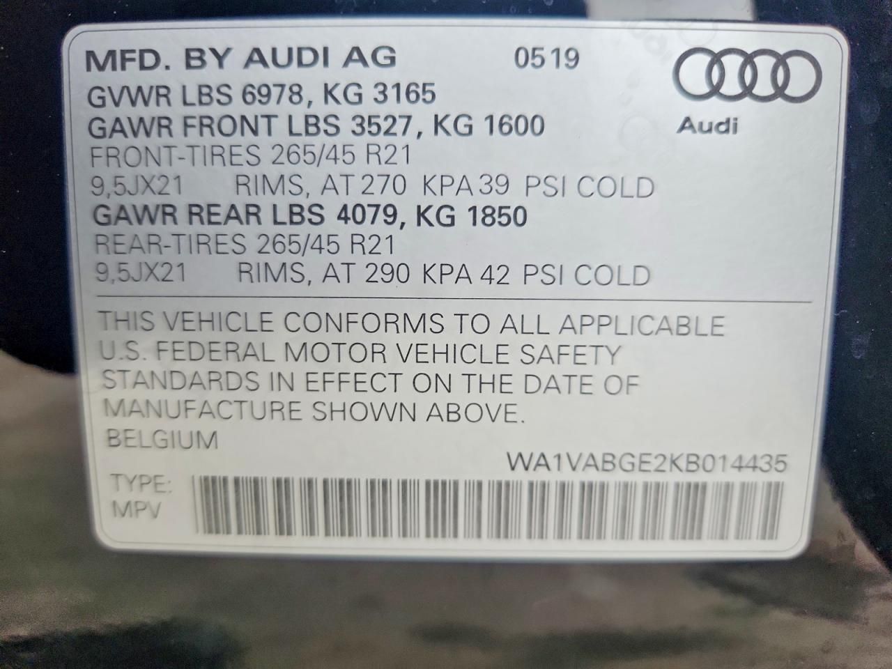 2019 Audi E-tron Prestige