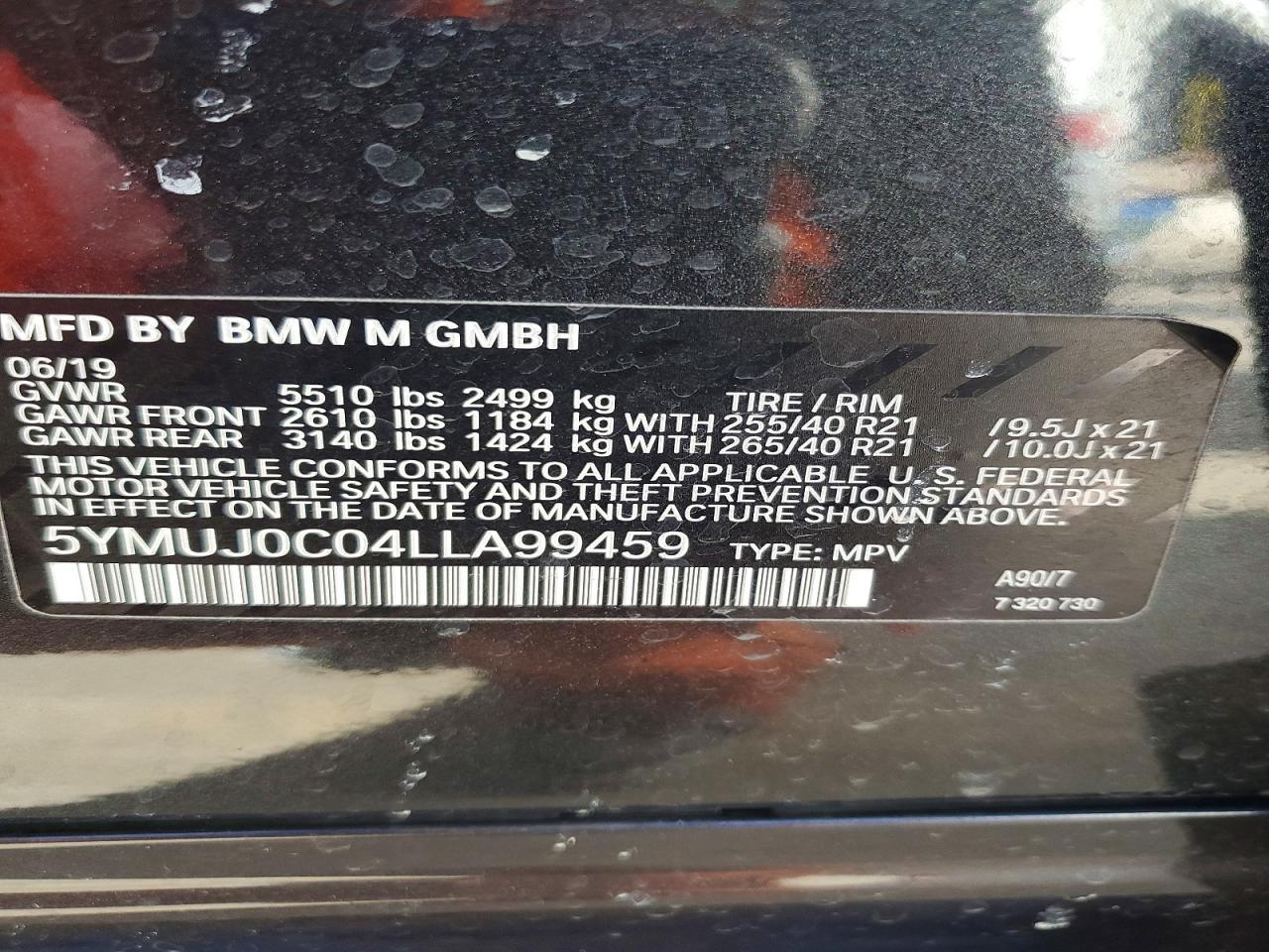 2020 BMW X4 m Competition