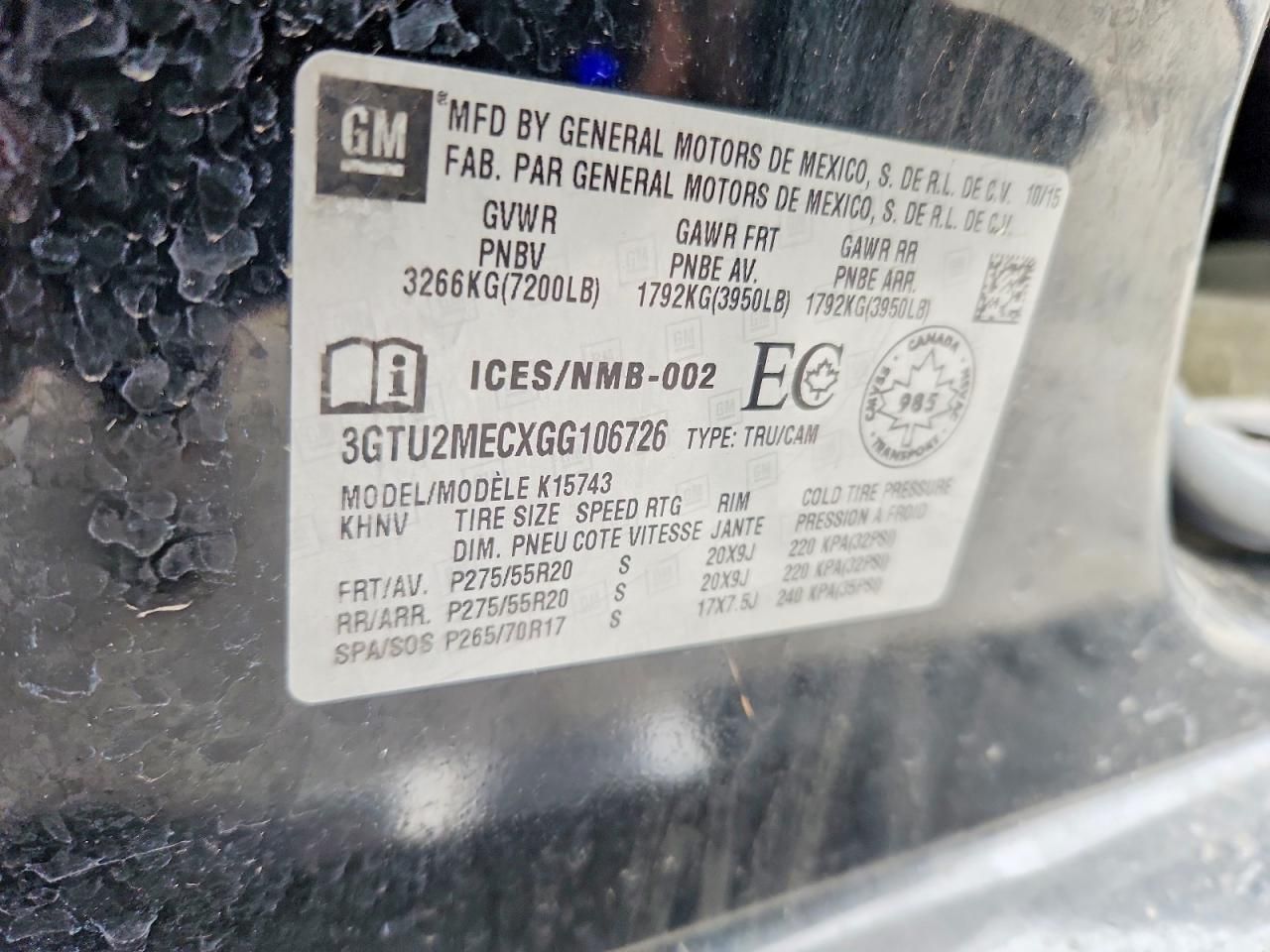 2016 GMC Sierra K1500 sle