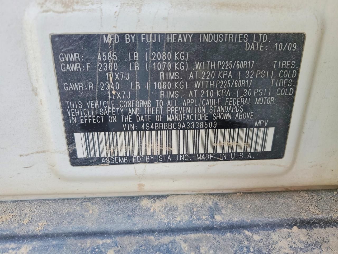 2010 Subaru Outback 2.5i Premium