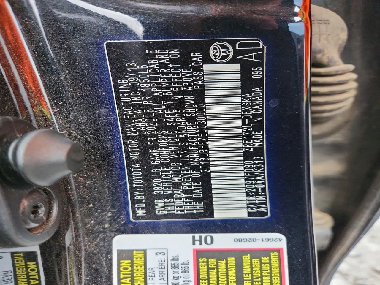 2014 Toyota Corolla l