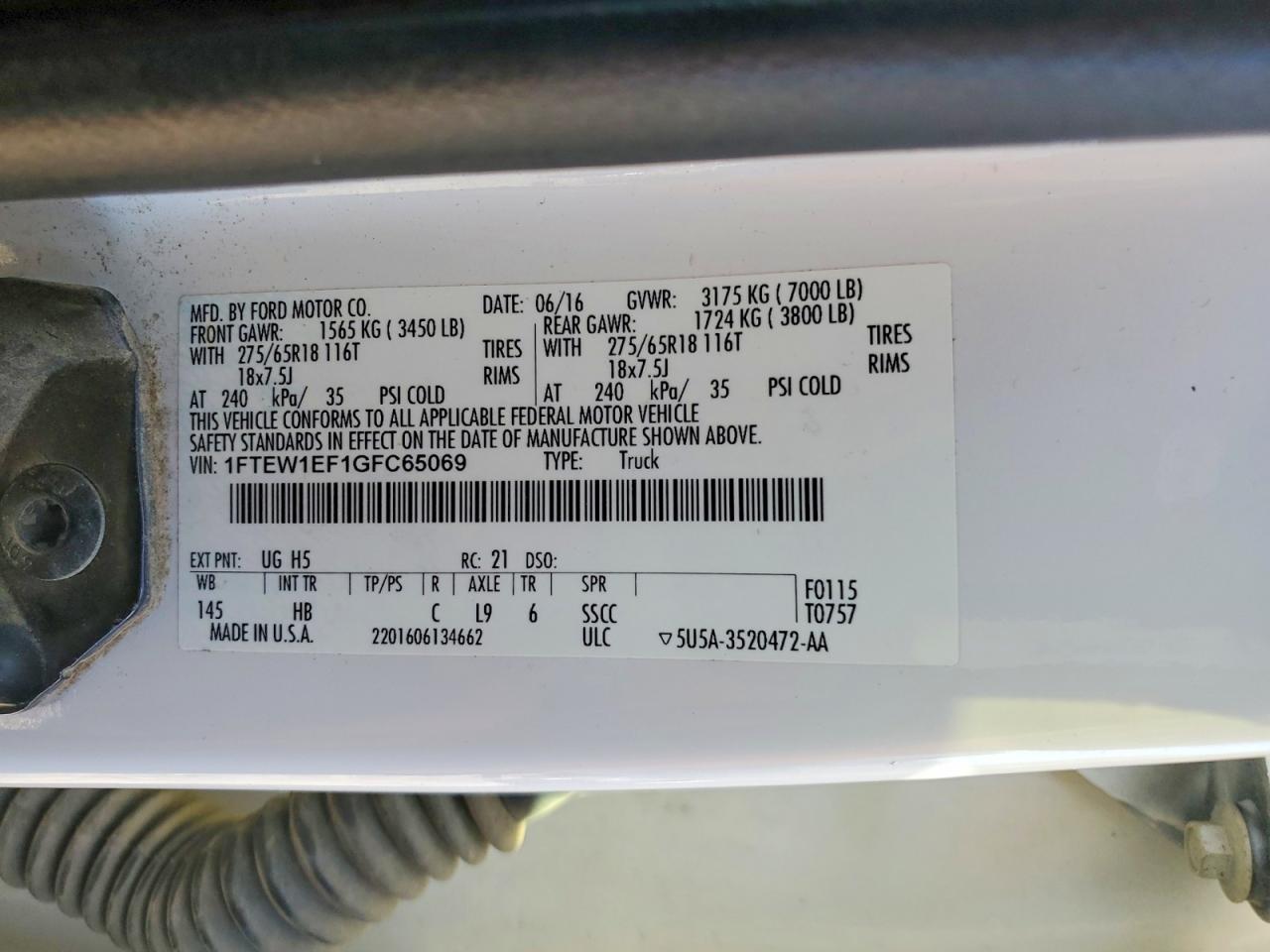 2016 Ford F150 Supercrew