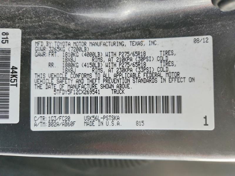 2012 Toyota Tundra Crewmax SR5